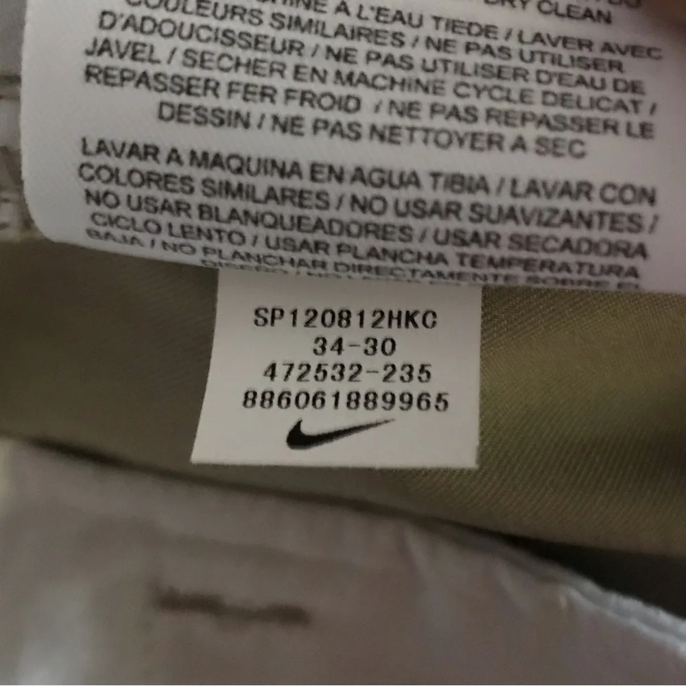 Nike Golf Dri-Fit Men's Light Khaki Chino Pants 34x30